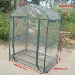 Mini Serre De Jardin, Serre Housse De Remplacement Couverture Plante De Jardin En PVC, Home Plante Serre Tente D'Extérieur 69 * 49 * 92cm.(Non Compris Le Support De Fer) 1 Pièce 13Treize -France Serre de jardin Soldes 2022 66359098 3