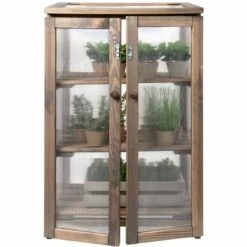 LES TENDANCES Esschert Design Serre S Marron -France Serre de jardin Soldes 2022 66898474 3