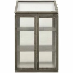 LES TENDANCES Serre 60x45x100 Cm Bois De Sapin -France Serre de jardin Soldes 2022 66924221 5