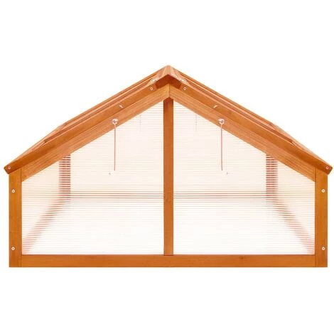 LES TENDANCES Serre Marron 114x80x50 Cm Bois De Sapin 6 LES TENDANCES Serre Marron 114x80x50 Cm Bois De Sapin – Image 4