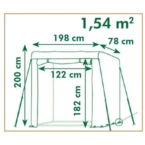 LES TENDANCES Nature Serre à Tomates 198x78x200 Cm 5 LES TENDANCES Nature Serre à Tomates 198x78x200 Cm – Image 3