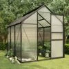 LES TENDANCES Serre Anthracite Aluminium 3,61 M² -France Serre de jardin Soldes 2022 66925130 1