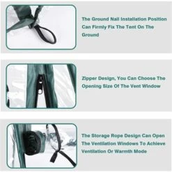 YIENJAOY Mini Serre Et Serre De Balcon, AGILITY Mini Pop Up Serre, Serre De Jardin Balcon, Mini-Tente De Serre, Serres De Culture En PVC De Intérieur Ou Extérieur, Tente Fleur Abri Pour Plantes De Jardin 70 X 70 X 80 Cm -France Serre de jardin Soldes 2022 67905565 3