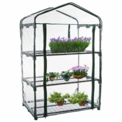 YIENJAOY Mini Serre Et Serre De Balcon, AGILITY Couverture De Jardin à Effet De Serre Pour Plantes De Maison à 2 Niveaux PVC étanche Mini Couverture De Jardin Anti-ultraviolets Pour La Décoration De La Maison (sans Cadre En Fer)-69*49*155