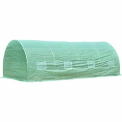 HOMCOM Serre De Jardin Tunnel 6L X 3l X 2H M Châssis Tubulaire Acier Galvanisé Renforcé 2,5 Cm 8 Fenêtres 1 Porte Vert - Vert -France Serre de jardin Soldes 2022 6812164 4