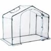 Outsunny Serre De Jardin Balcon Terrasse Serre Pour Tomates 1,8L X 1l X 1,68H M Acier PVC Imperméable Transparent Vert - Transparent -France Serre de jardin Soldes 2022 6812175 1