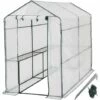 TECTAKE Serre De Jardin 2,2 M² + Bâche Armée Transparent - Blanc -France Serre de jardin Soldes 2022 7514192 1