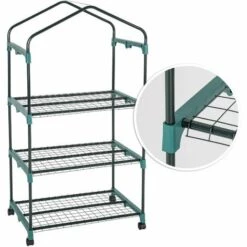 TECTAKE Serre De Jardin 0,36 M² Avec Bâche Souple Transparent - Blanc Transparent 9 TECTAKE Serre De Jardin 0,36 M² Avec Bâche Souple Transparent - Blanc Transparent -France Serre de jardin Soldes 2022 7514193 3