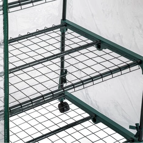 TECTAKE Serre De Jardin 0,36 M² Avec Bâche Souple Transparent - Blanc Transparent 7 TECTAKE Serre De Jardin 0,36 M² Avec Bâche Souple Transparent - Blanc Transparent – Image 5