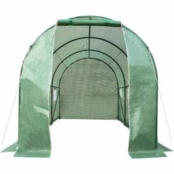 TECTAKE Serre Tunnel De Jardin 7 M² Avec 1 Bâche En Polyéthylène Vert - Vert 9 TECTAKE Serre Tunnel De Jardin 7 M² Avec 1 Bâche En Polyéthylène Vert - Vert -France Serre de jardin Soldes 2022 7514383 3