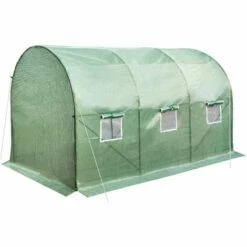 TECTAKE Serre Tunnel De Jardin 7 M² Avec 1 Bâche En Polyéthylène Vert - Vert 10 TECTAKE Serre Tunnel De Jardin 7 M² Avec 1 Bâche En Polyéthylène Vert - Vert -France Serre de jardin Soldes 2022 7514383 4