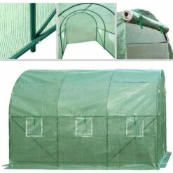TECTAKE Serre Tunnel De Jardin 7 M² Avec 1 Bâche En Polyéthylène Vert - Vert 11 TECTAKE Serre Tunnel De Jardin 7 M² Avec 1 Bâche En Polyéthylène Vert - Vert -France Serre de jardin Soldes 2022 7514383 5