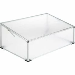 TECTAKE Mini Serre De Jardin En Aluminium 102 Cm X 61 Cm X 41 Cm - Blanc Transparent