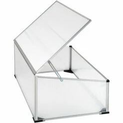 TECTAKE Mini Serre De Jardin En Aluminium 102 Cm X 61 Cm X 41 Cm - Blanc Transparent -France Serre de jardin Soldes 2022 7514438 3