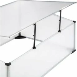 TECTAKE Mini Serre De Jardin En Aluminium 102 Cm X 61 Cm X 41 Cm - Blanc Transparent -France Serre de jardin Soldes 2022 7514438 4