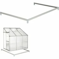 TECTAKE Serre De Jardin Polycarbonate Adoss?e 2,39 M² + 1 Embase En Acier - Blanc Transparent 9 TECTAKE Serre De Jardin Polycarbonate Adoss?e 2,39 M² + 1 Embase En Acier - Blanc Transparent -France Serre de jardin Soldes 2022 7514489 3