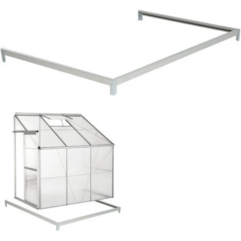 TECTAKE Serre De Jardin Polycarbonate Adoss?e 2,39 M² + 1 Embase En Acier - Blanc Transparent 5 TECTAKE Serre De Jardin Polycarbonate Adoss?e 2,39 M² + 1 Embase En Acier - Blanc Transparent – Image 3