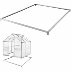TECTAKE Serre De Jardin Polycarbonate 3,7 M² + 1 Embase En Acier - Blanc Transparent -France Serre de jardin Soldes 2022 7514492 4