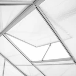 TECTAKE Serre De Jardin Polycarbonate 3,7 M² + 1 Lucarne - Blanc Transparent -France Serre de jardin Soldes 2022 7514493 5